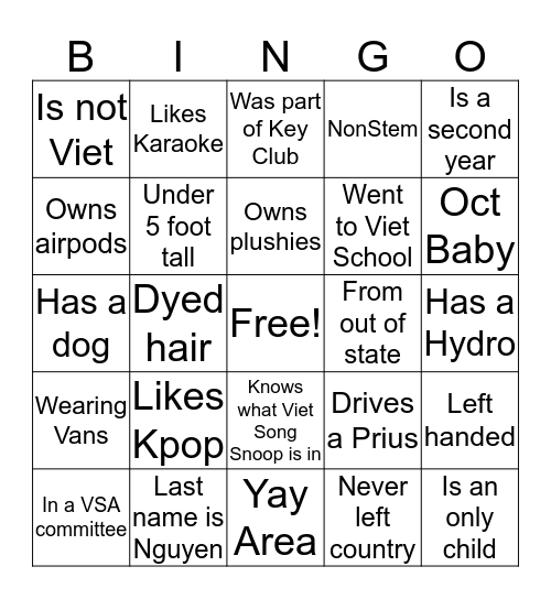 Bingo Card