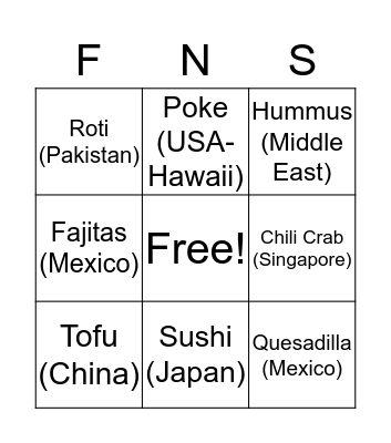 D&I Cultural BINGO Card