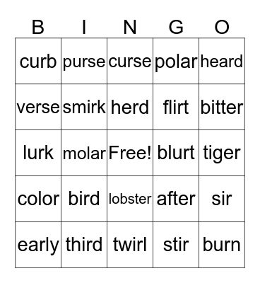 EBLI Bingo Card