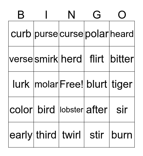 EBLI Bingo Card