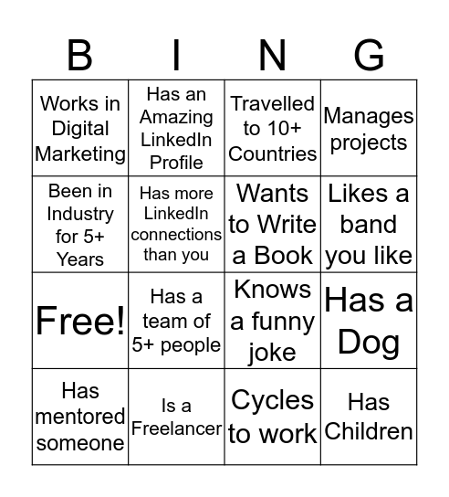 FSB Hammersmith Set 1 Bingo Card