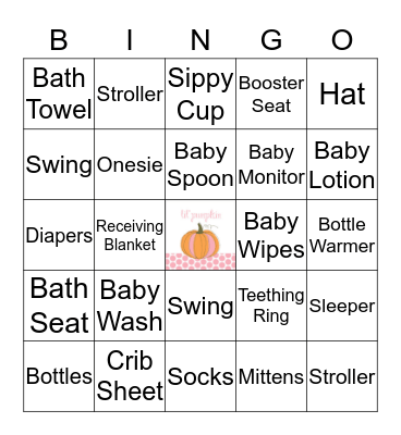 Baby Shower BINGO!! Bingo Card