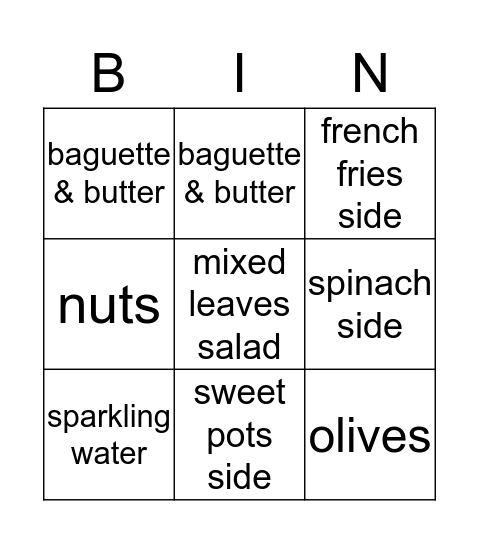 Unit 3- 1st Grade Bingo Card