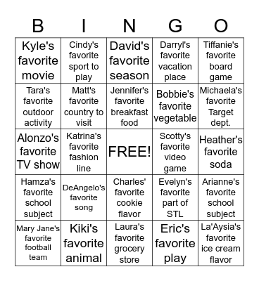 Food and Nutrition Appreciation Week Bingo Card