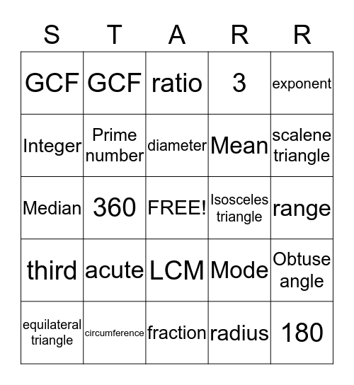 Bingo Card