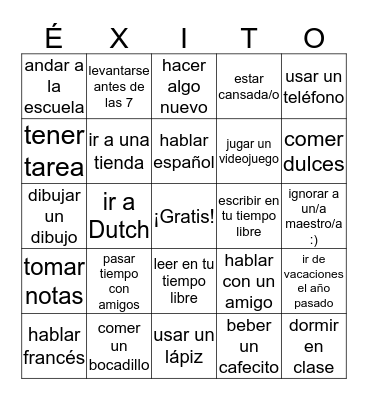 Lotería Bingo Card