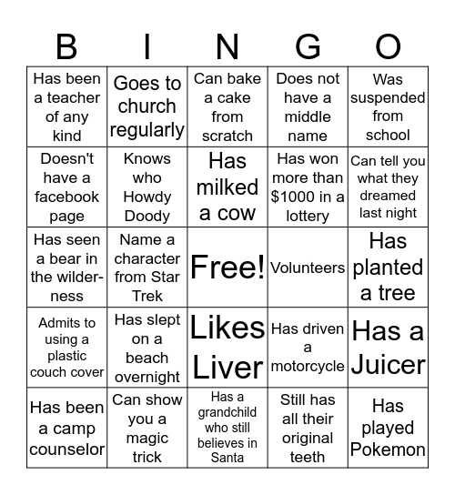 MHSC PFS BINGO Card