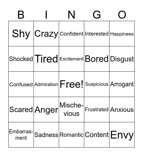 DECIPHER ME Bingo Card