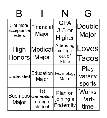 CLD Youth Summit  Bingo Card