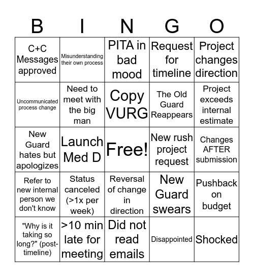 biNNIgo Bingo Card