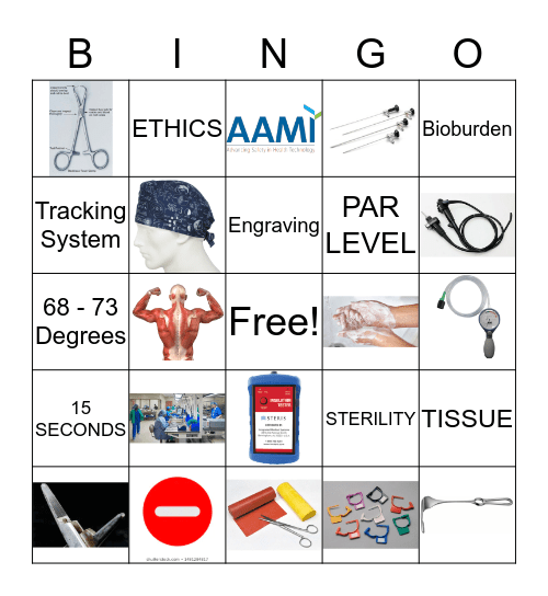 Sterile Processing Week Bingo Card