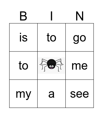 Halloween Bingo Card