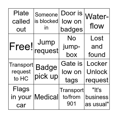 VP BINGO Card