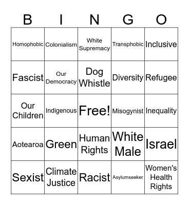 Golriz Ghahraman Bingo Card