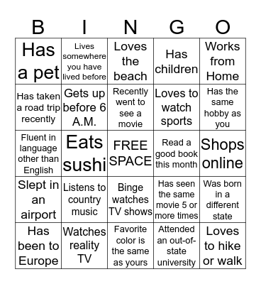 Pass the Torch Developing Professionals Bingo Card