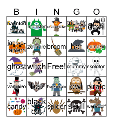 Halloween  Bingo Card