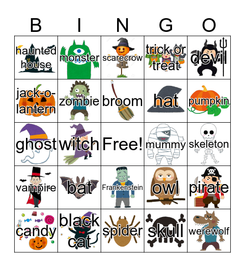 Halloween  Bingo Card