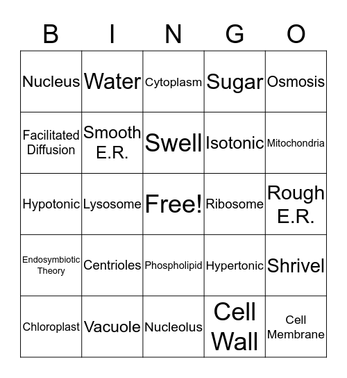 Cell Bingo Card