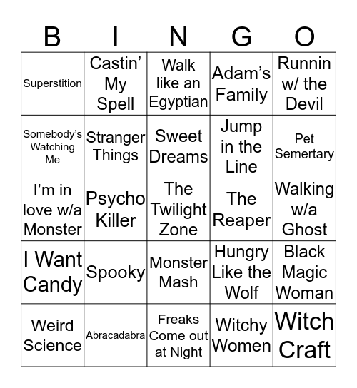 HALLOWEEN Bingo Card