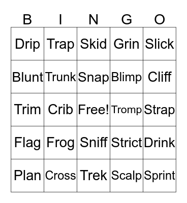 Blend Bingo Card