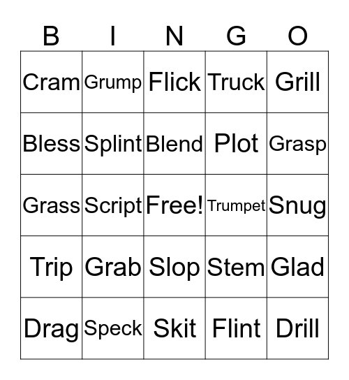Blend Bingo Card