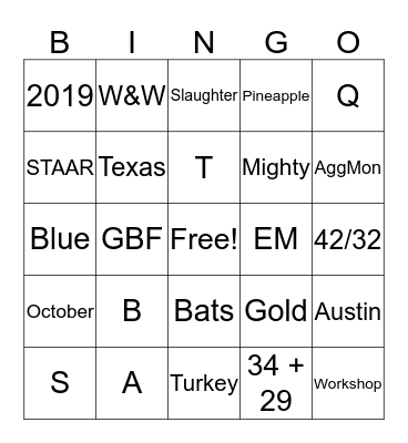 GBF: Create Monitoring Pathway Bingo Card