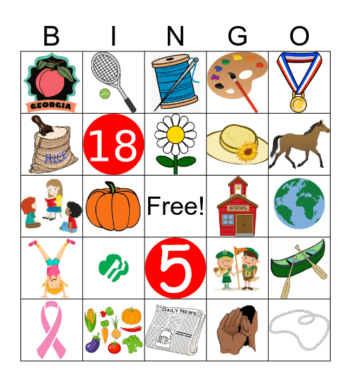 Juliette Gordon Low Bingo Card