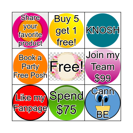 POSHY BINGO Card