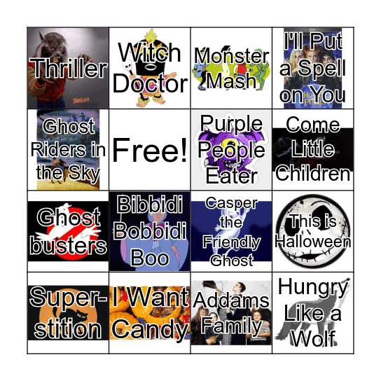 Halloween Bingo Card