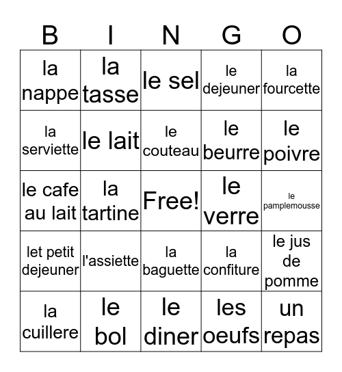 Ch. 6 Review Bingo Card