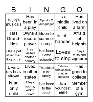 Mixer Bingo! - 5 Bingo Card