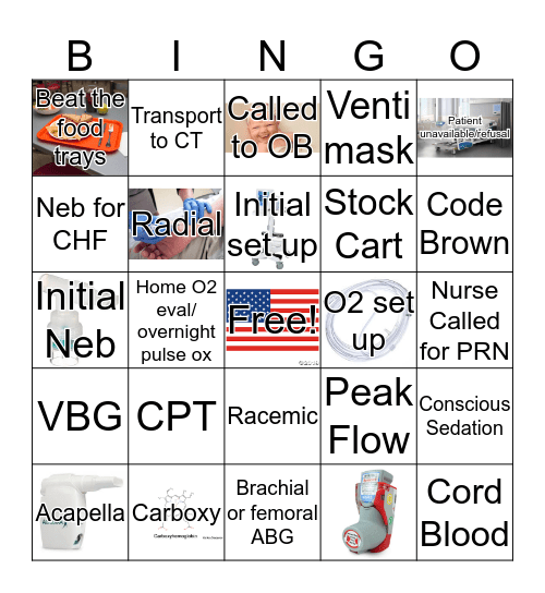 Respiratory Week! Bingo Card