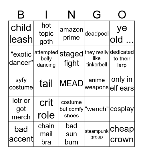 TRF BINGO GET DRUNK FASTER Bingo Card