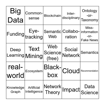 WeST 10-Year Anniversary Bingo Card