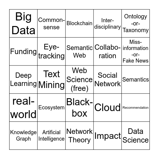 WeST 10-Year Anniversary Bingo Card