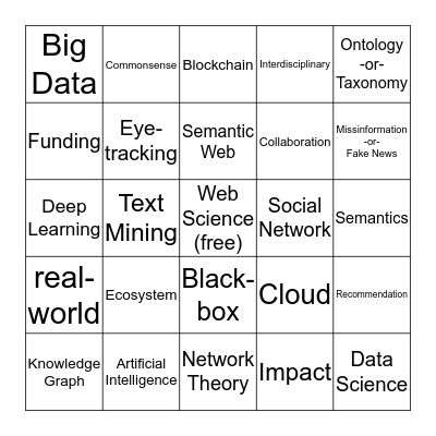 WeST 10-Year Anniversary Bingo Card