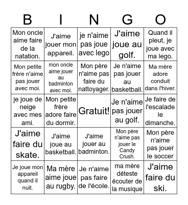 holloween Bingo Card