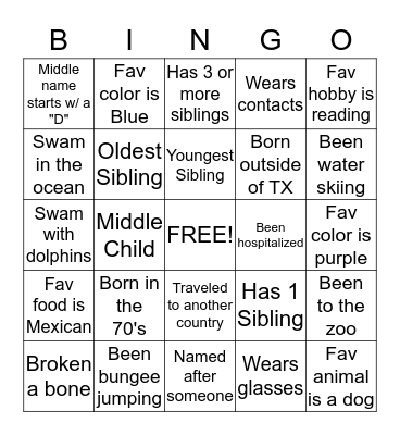 Accounting BINGO Card