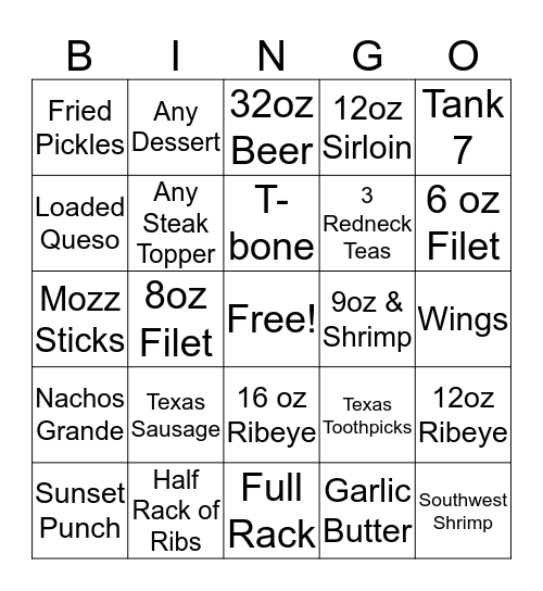 Santa Fe Bingo!! Bingo Card