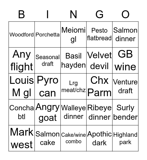 ACG Bingo Card