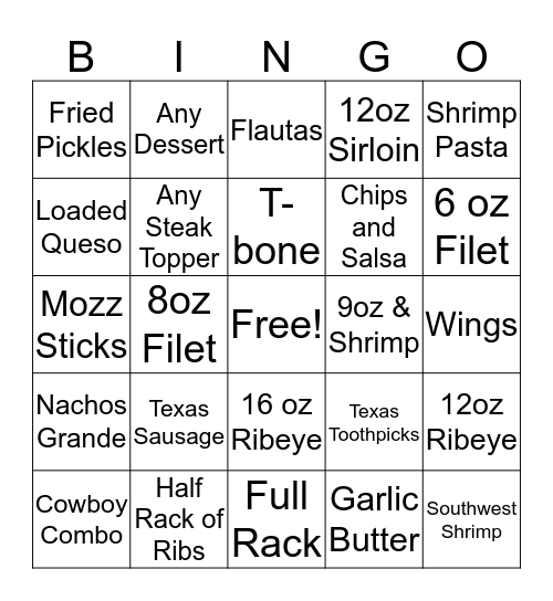 Santa Fe Bingo!! Bingo Card