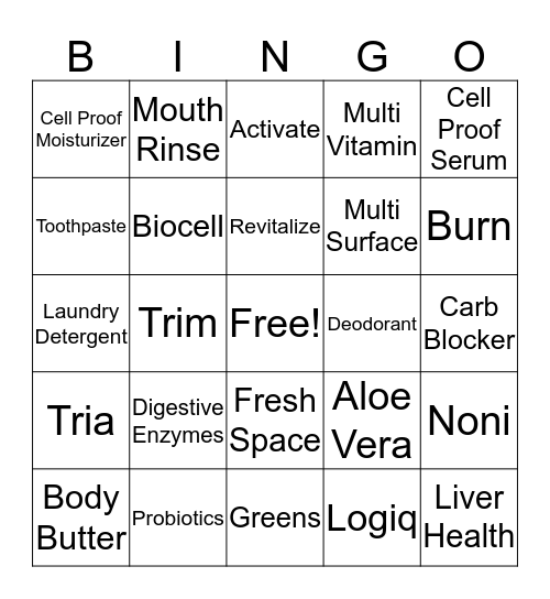 Modere Bingo Card