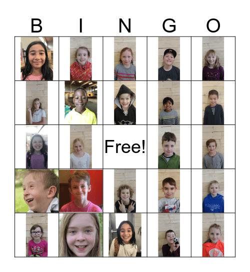 Bridge Kids Bingo Card
