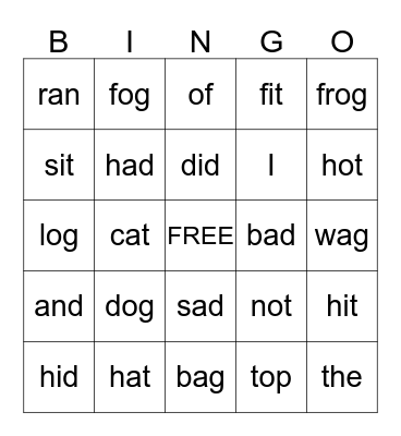 SPELLING LEVEL 1, LESSONS 13-17 BINGO Card