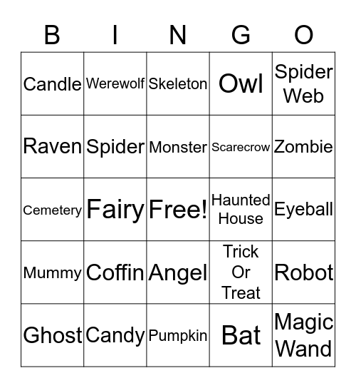 HALLOWEEN BINGO Card