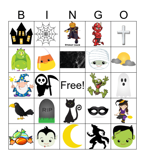 Halloween (without words) Bingo Card
