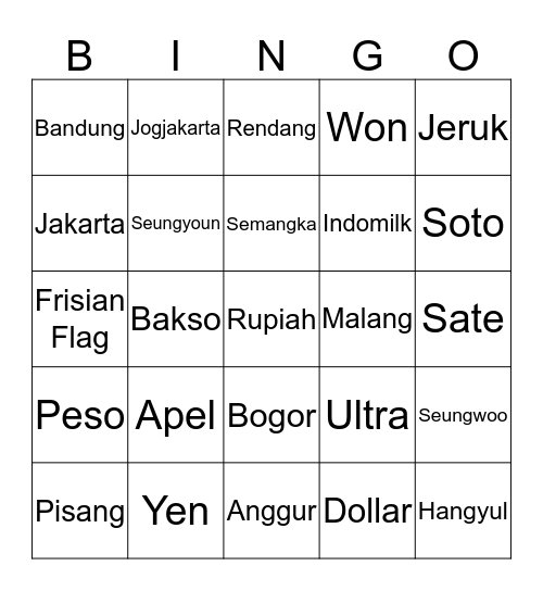 ahuhunyewon's Bingo Card