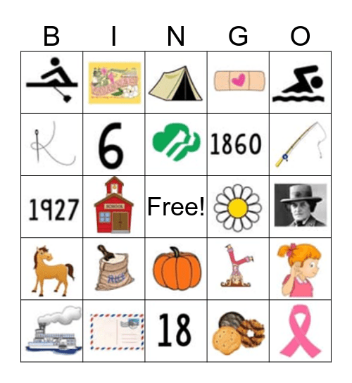Juliette Gordon Low Bingo Card