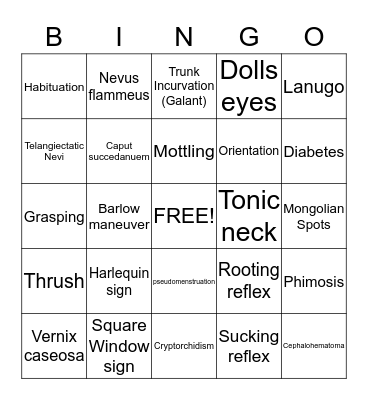 Ch. 30 Maternity Final Review Bingo Card