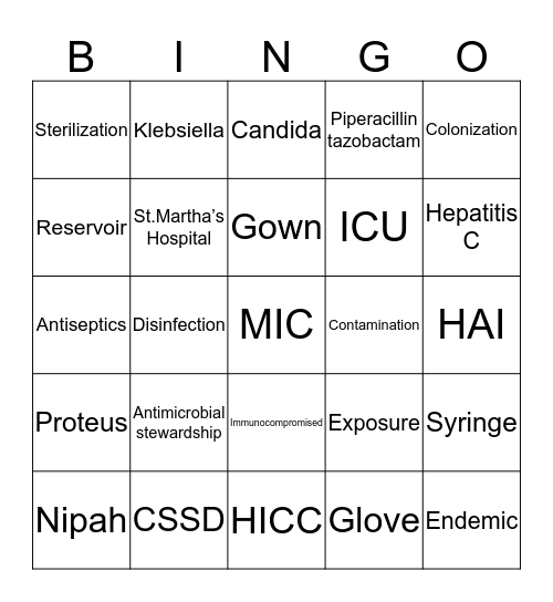 Bingo With Bugs Bingo Card